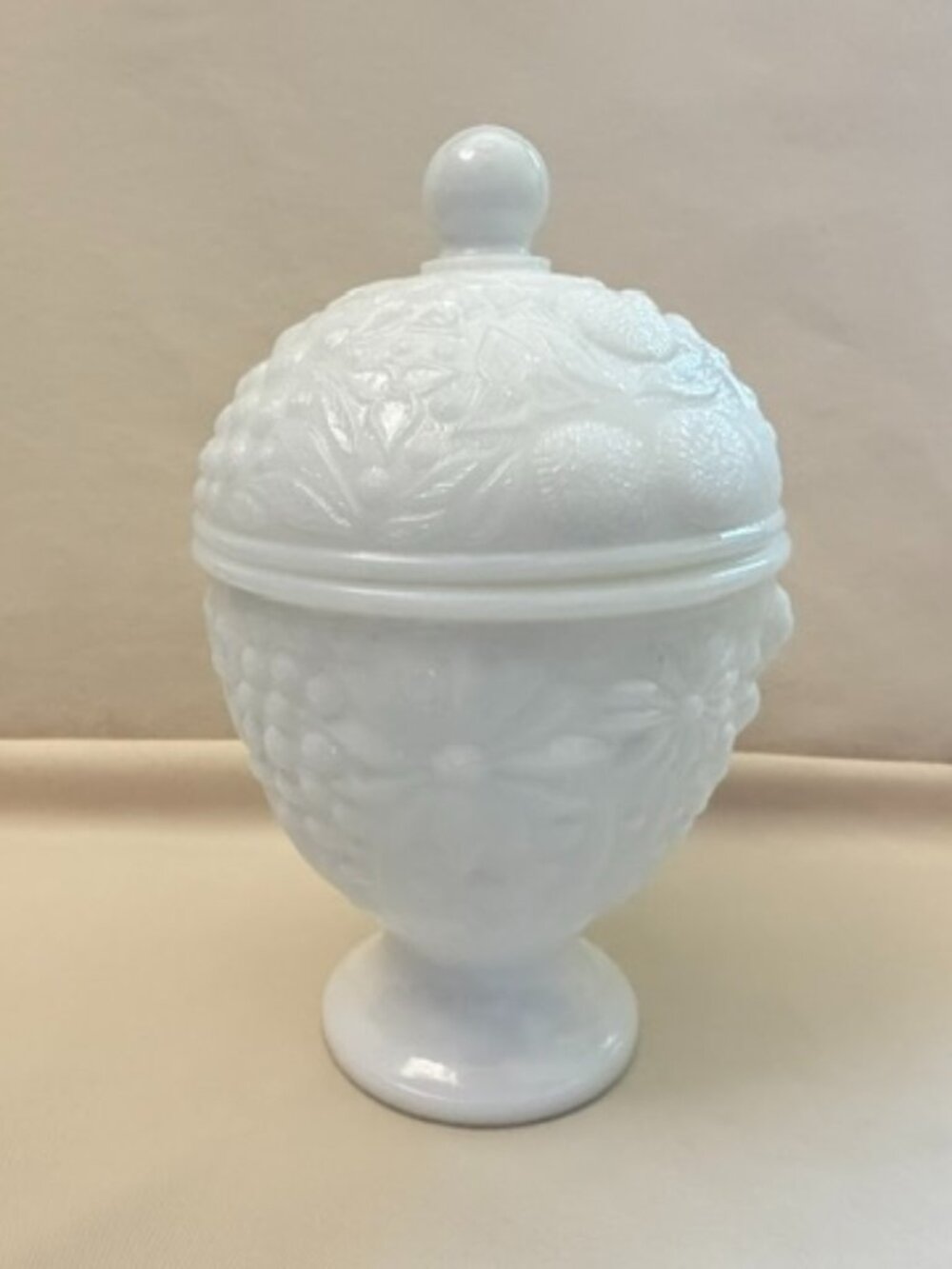 Vintage Milk Glass Container